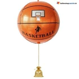 Globo de aluminio redondo con diseño de baloncesto