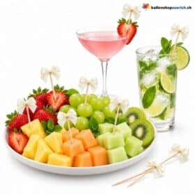 Cocktailspiesse Schleife Weiss