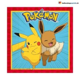 Guardanapos descartáveis ​​Pokémon Pikachu e Eevee