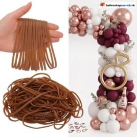 Gummibänder für Ballongirlanden Braun