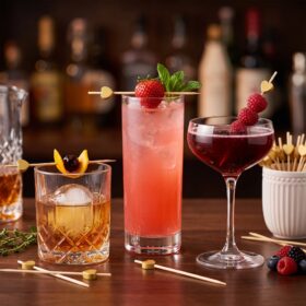 Herzen Cocktail Sticks Gold