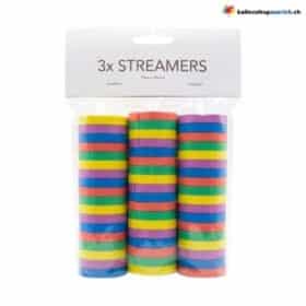 Serpentinas coloridas, 3 rolos