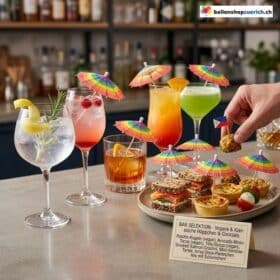 Regenbogen Cocktail Schirmchen