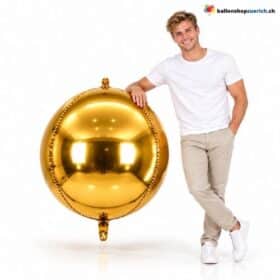 Riesenballon XXXL Gold Kugel Folienballon 120 cm