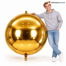 Riesenballon XXXL Gold Kugel Folienballon 160 cm