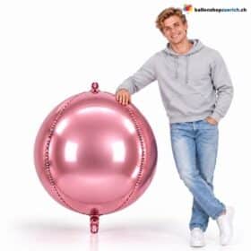 Riesenballon XXXL Rosa Kugel Folienballon 120 cm