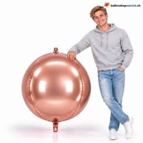 Riesenballon XXXL Roségold Kugel Folienballon 120 cm