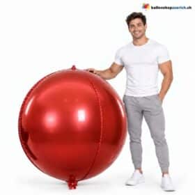 Riesenballon XXXL Rot Kugel Folienballon 120 cm