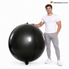 Riesenballon XXXL Schwarz Kugel Folienballon 120 cm