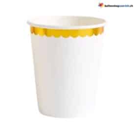Weiss Gold Einwegbecher
