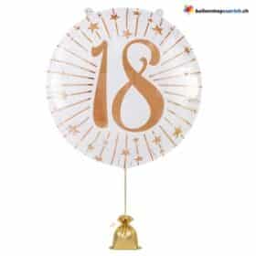 18. Geburtstag & Jubiläum Ballon Weiss Rosegold Milestones XL