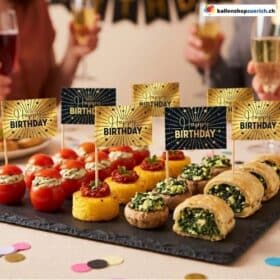 Espetinhos de Apéro Feliz Aniversário Ouro Negro