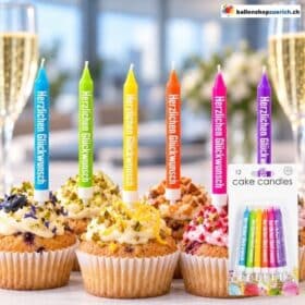 Velas de parabéns para bolo multicoloridas&nbsp;
